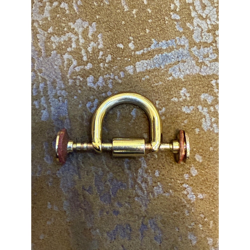 Louis Vuitton Gold Tone D-Ring Handbag Replacement Hardware Engraved Screw Bar